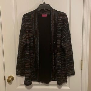 Women’s black and multicolored cardigan